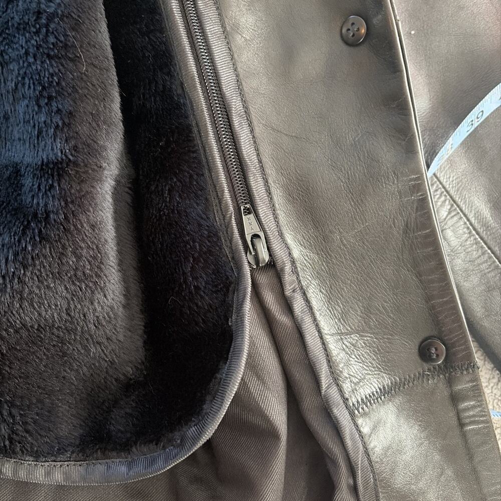 Ambition New York Women's Black Leather Jacket S Zip Front Removable Lining Moto - Picture 11 of 13